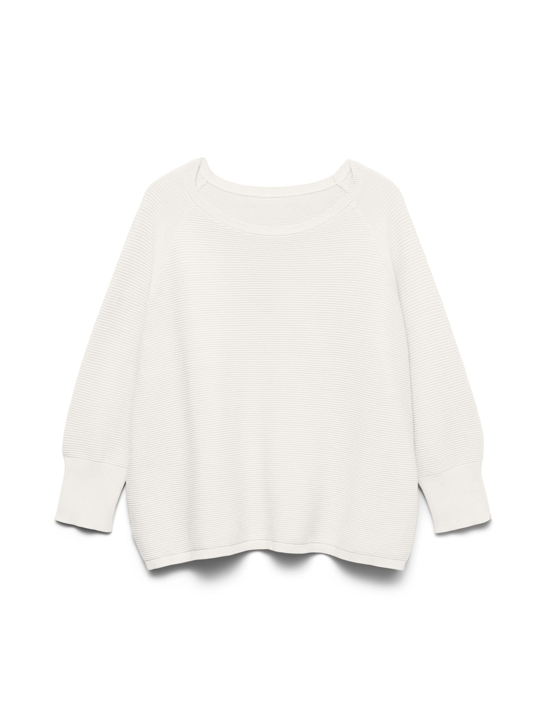 VERO MODA Vmnew Nora 3/4 Boatneck Pullover Noos Snow White