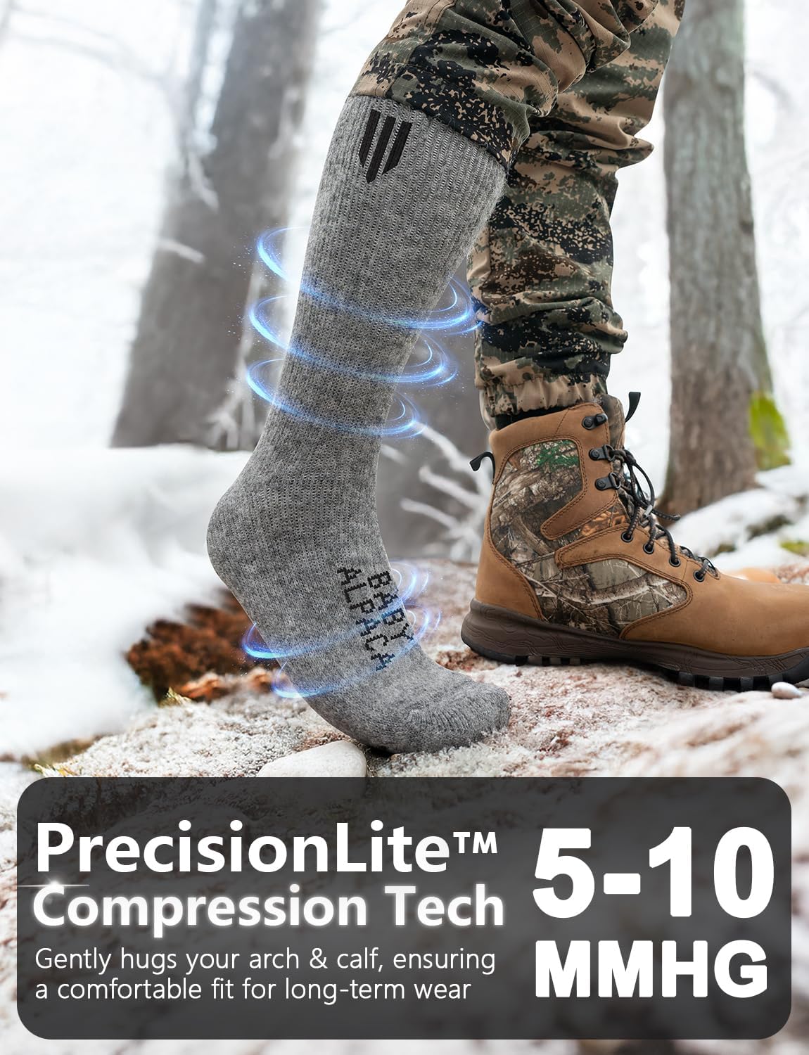 Alpaca Wool Heavyweight Thermal Boot Socks Hunting Hiking Working Thick Cold Weather Cushioned - Image 5