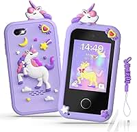 Brinquedos de smartphone para meninas, presentes de aniversário de Natal para meninas de 3 a 10 anos, brinquedos para telemóvel com ecrã táctil de 2,8 polegadas, 20 jogos de aprendizagem