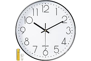 Wall Clock for Quiet, Accurate Timekeeping (Non-Ticking)