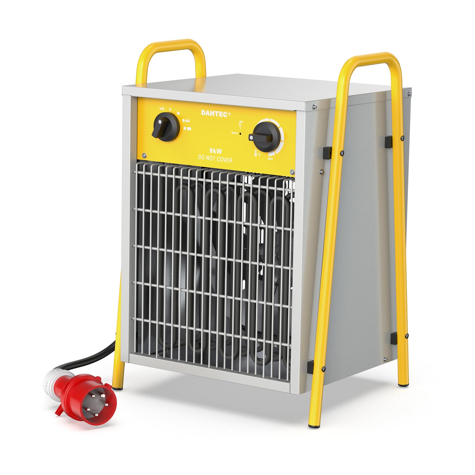Calefactor Eléctrico 9000W - Calentador Portátiles Industriales - Termostato y Protección contra Sobrecalentamiento - Apto para Construcción, Garaje e Invernadero