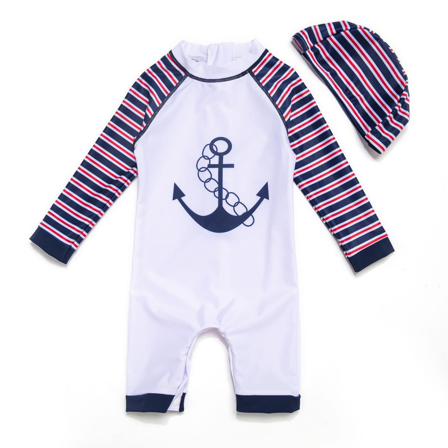 BONVERANO Baby Junge EIN stück 3/4 der ärmellänge UV-Schutz 50+ Badeanzug MIT Einem Reißverschluss…