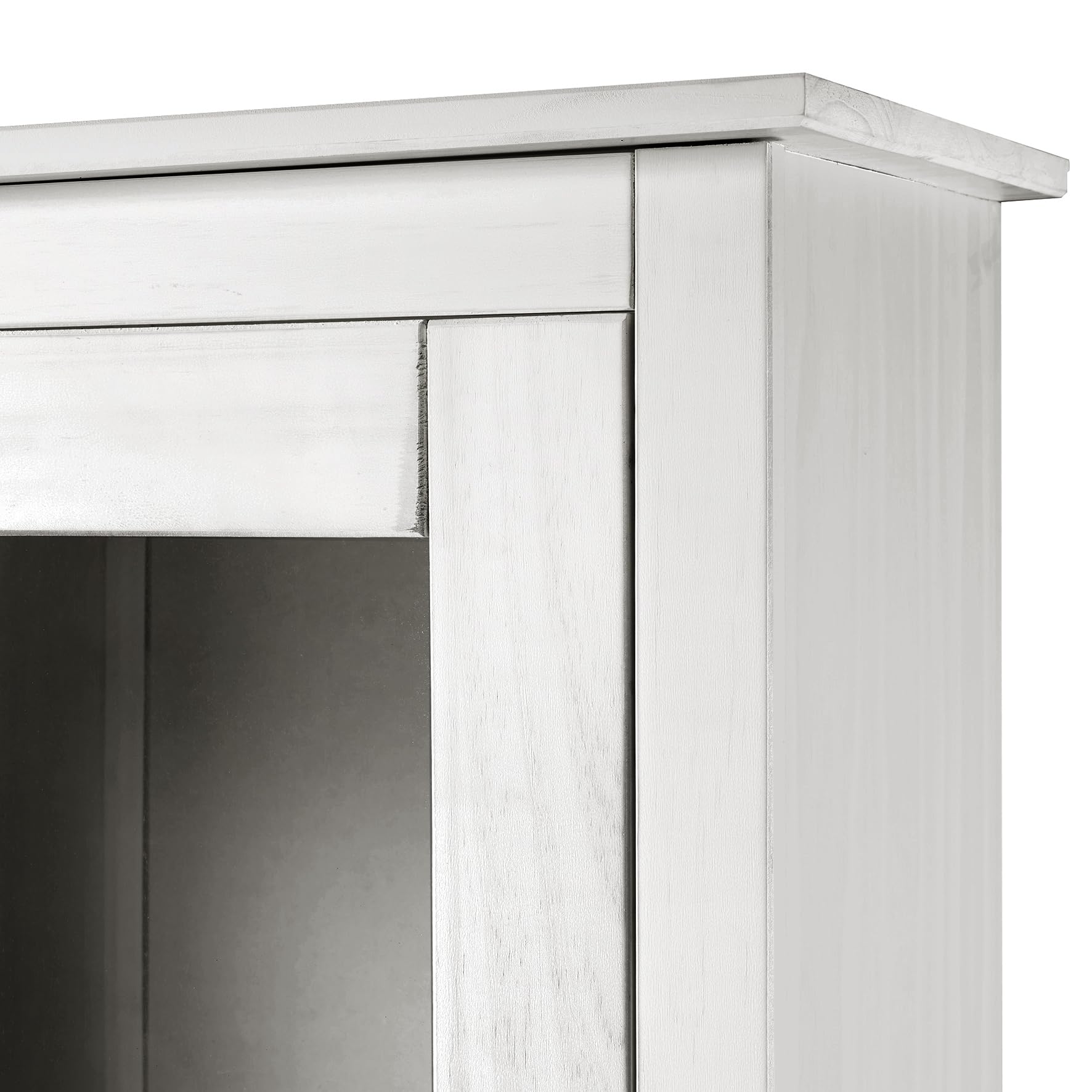 Buyqualia - Vitrina OSMA, 2 Puertas + 2 Puertas. 180x81x35, Blanco Abierto