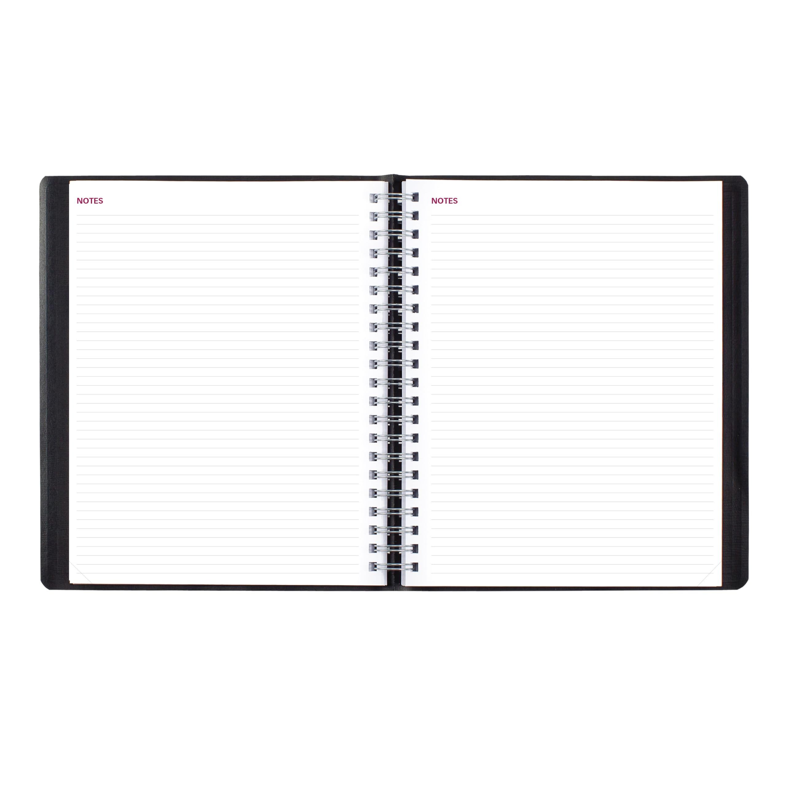 Brownline® Agenda giornaliera 2027, agenda giornaliera 12 mesi, da gennaio a dicembre, rilegatura a doppio filo, 28 x 21,6 cm, nero (CB965.BLK)