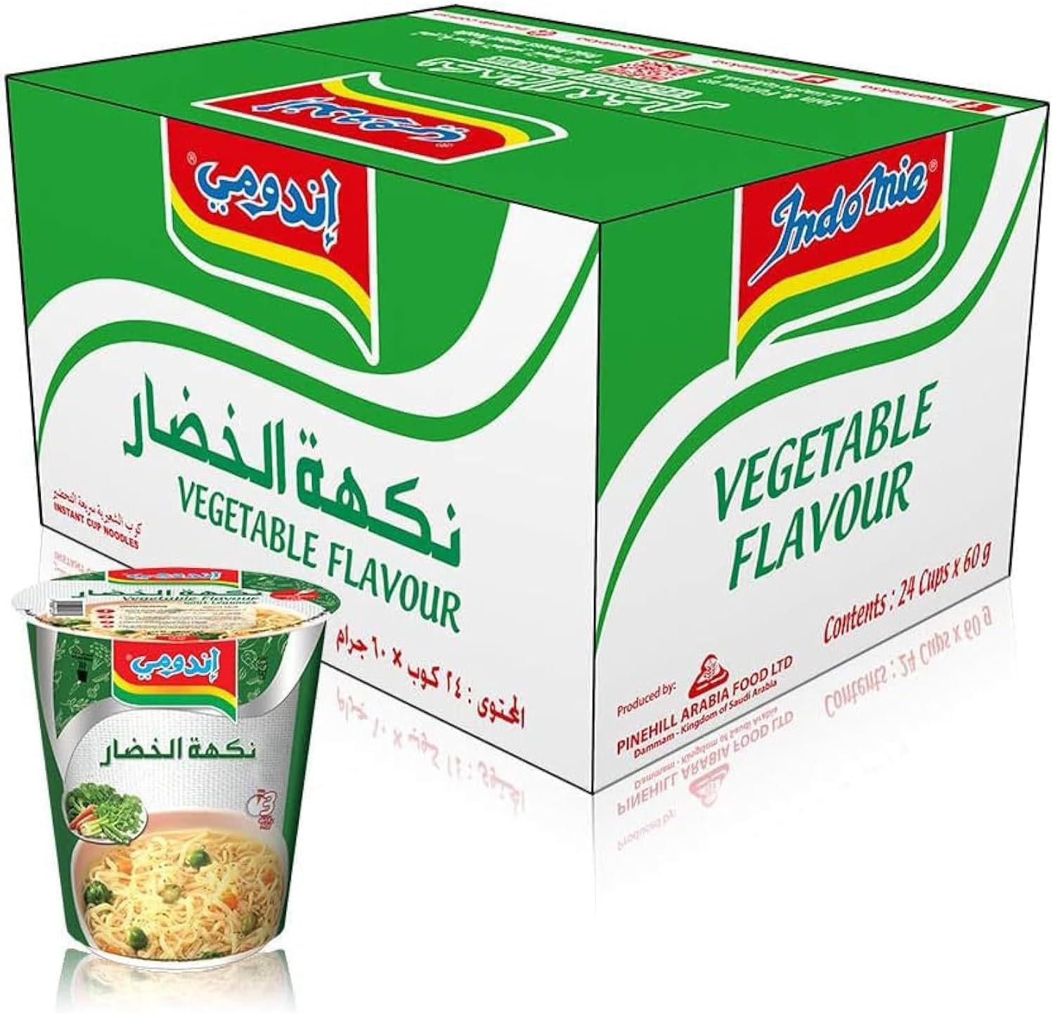 Instant Noodles, Vegetable Flavour with Seasoning Powder and Sauce- 60g (Pack of 24)