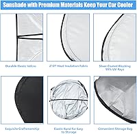 Vista 6 de Parasol para parabrisas, para ventana delantera, accesorios para camioneta, visera solar, protector UV, cubierta de protección contra el calor