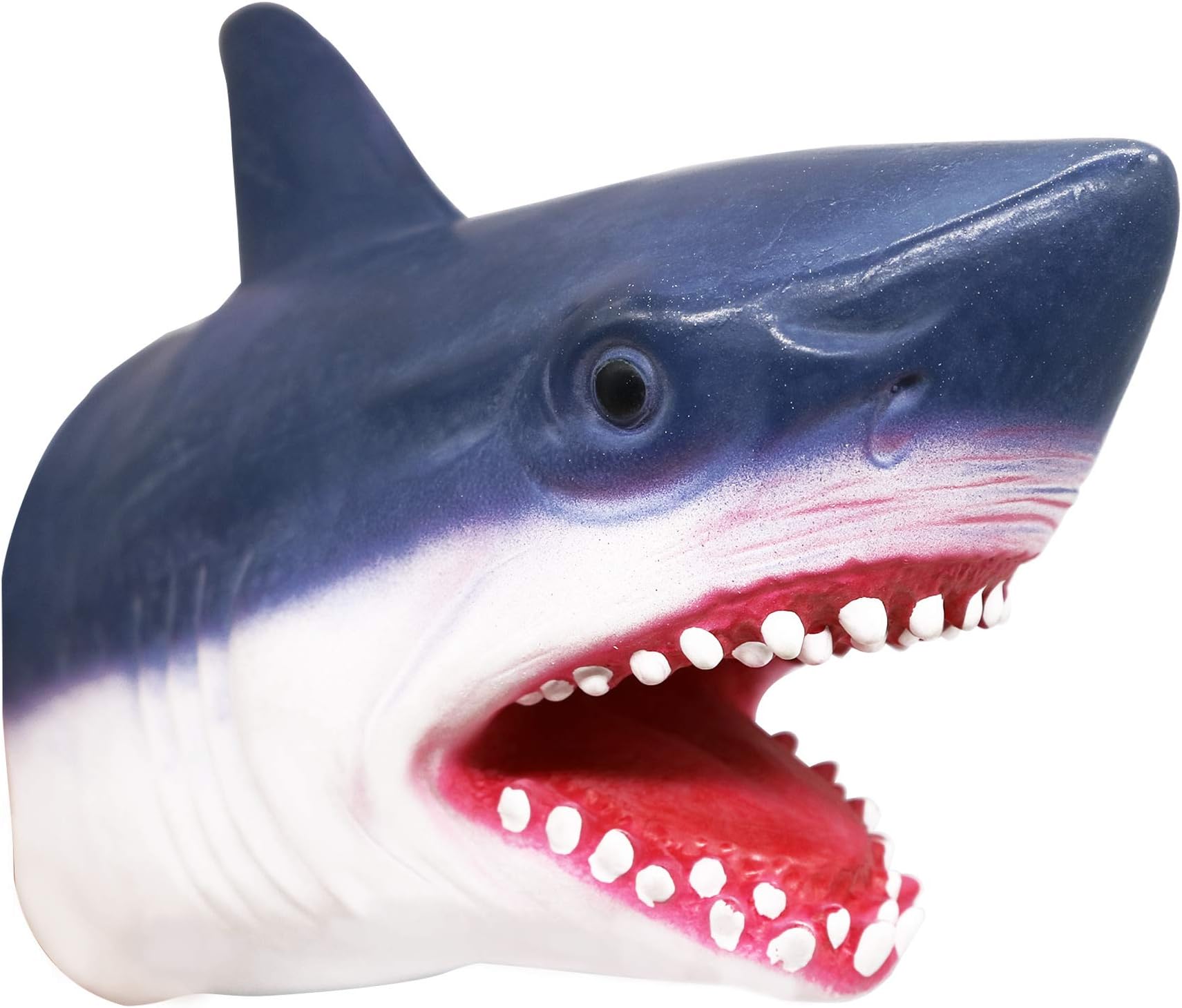 APANDA Animal Hand Puppet Toys,Soft Rubber Realistic Raptor Shark Head