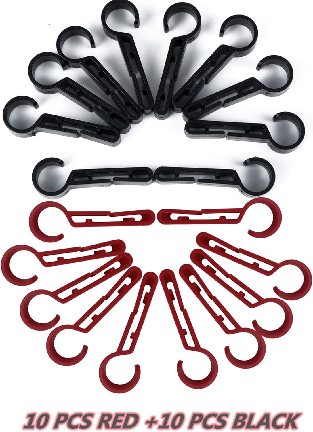 20 Pack Helmet Clips for Headlamp, Hardhat Head lamp Accessory, Hard Hat Accessories, Headlamp Hook, Hard Hat Light Clips, Easily Mount Head lamp on Narrow-Edged Helmet