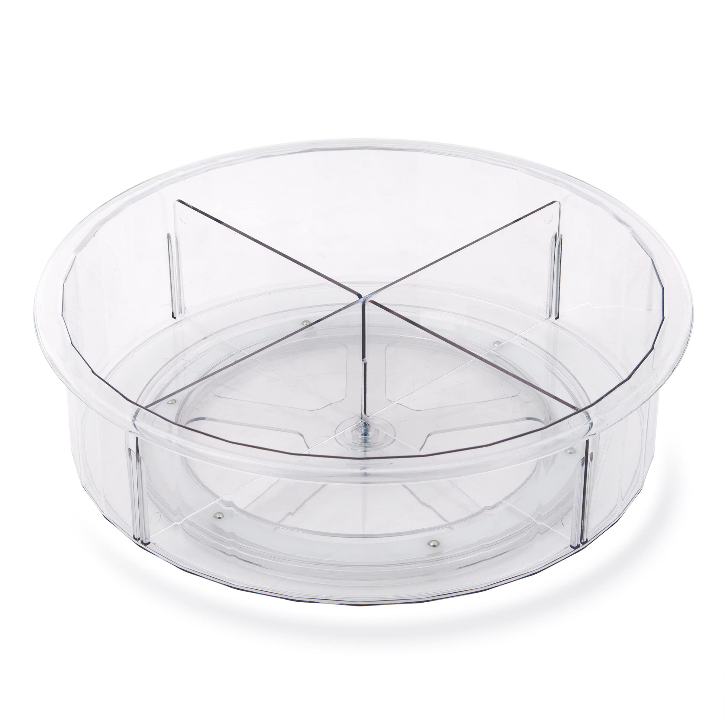 Copco Rotating Storage Turntable with Divider, 11.4-Inch, Clear