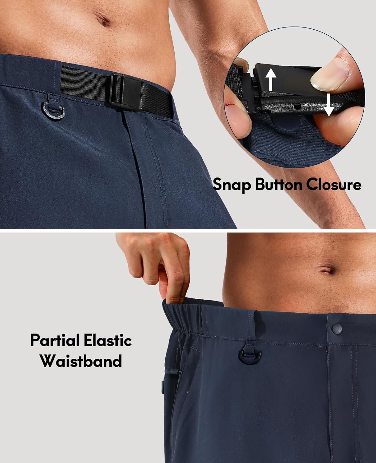 Haimont Men's Hiking Cargo Shorts 9" Lightweight Quick Dry Tactical Shorts 5 Zipper Pockets Fishing Travel Camping - Image 4