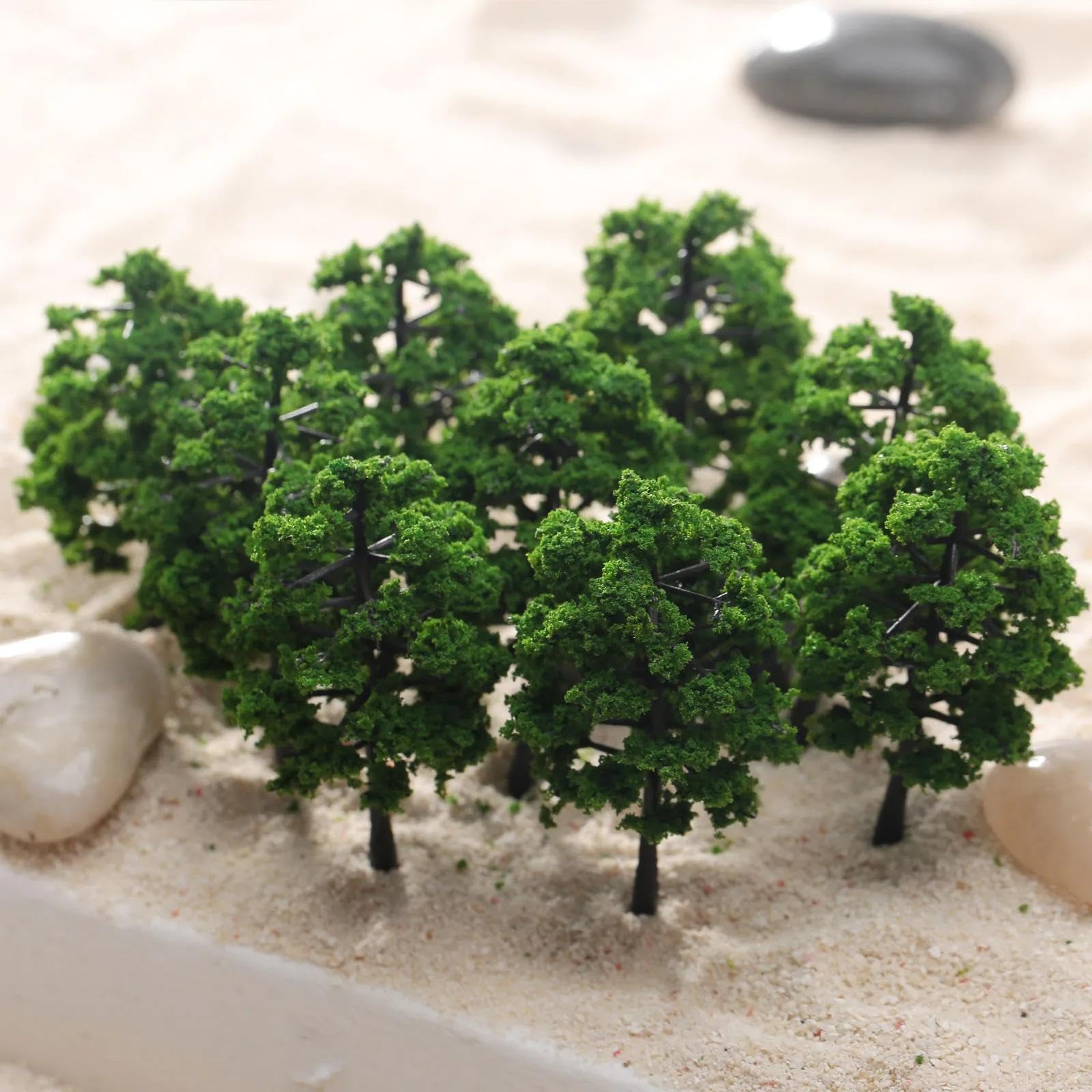 Arbres miniatures 8 cm échelle 1:150 pour maquette de train et décor de parc