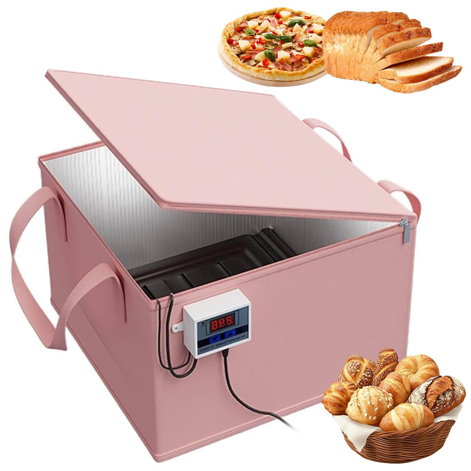 Kit per la lievitazione del pane con riscaldatore, controllo della temperatura e dei tempi, prova elettrica per pasta madre, pizza e yogurt, strumento perfetto per la preparazione del pane
