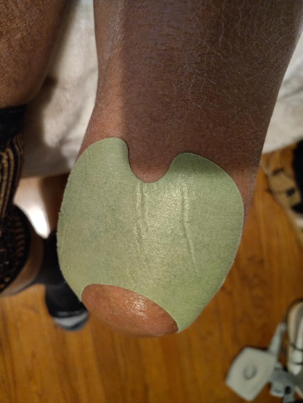 The way that you wear the patch at the top of the knee not the bottom