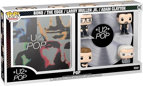 Funko Pop! Álbumes Deluxe U2 - Pop, Bono, The Edge, Larry Mullen Jr, Adam Clayton