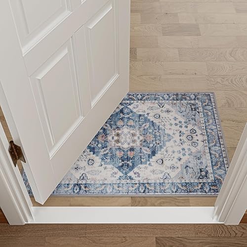 Miniatura 5 de Hargiis Alfombra de área, 2 x 3, antideslizante, lavable, alfombra para puerta interior, alfombra para dormitorio, cocina, entrada, baño, alfombra