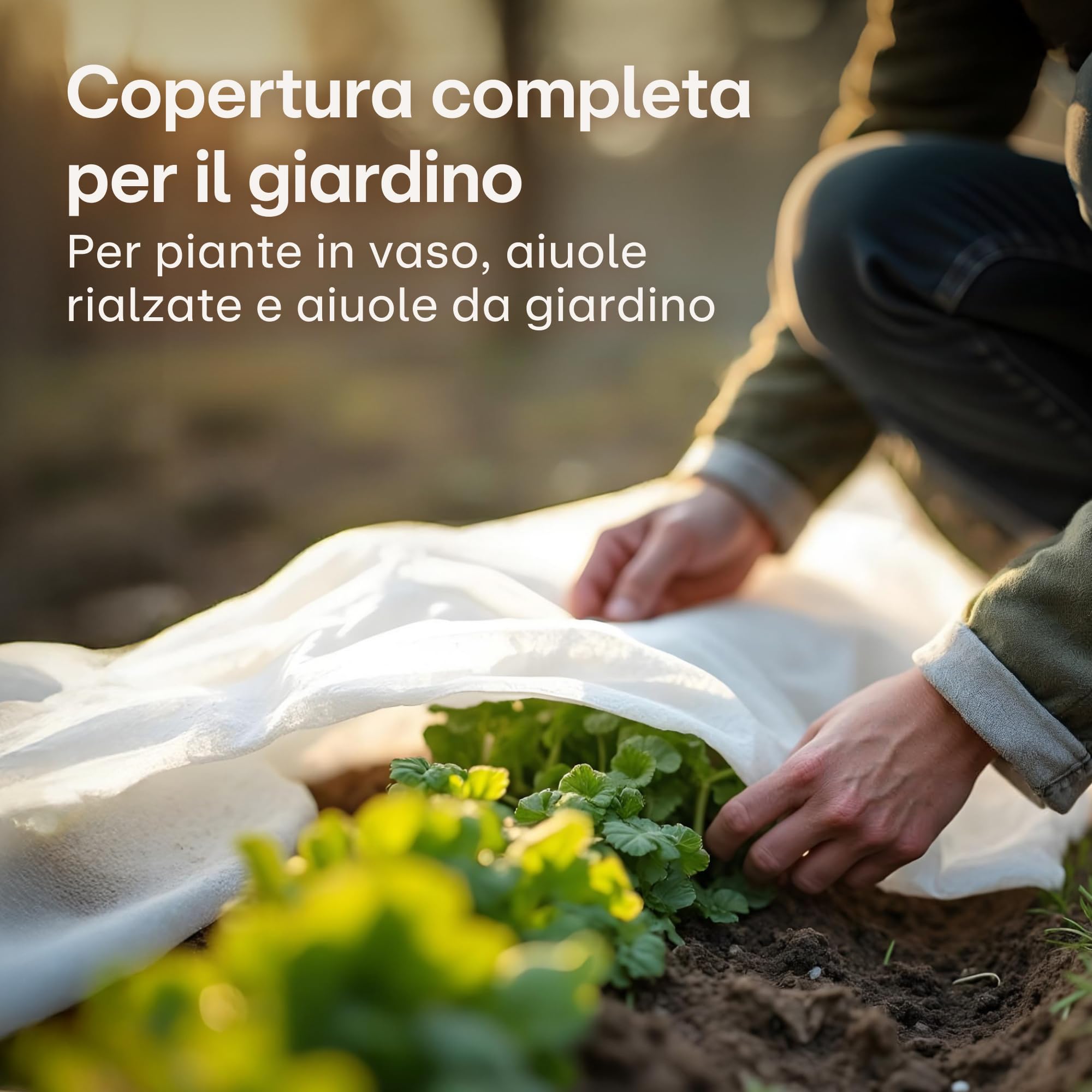 Praknu Protettivo Antigelo Invernale per Piante 50g/m² – Rotolo 20m × 1,6m – Resistente agli Strappi & Traspirante – Resistente ai Raggi UV - Protezione dal Gelo