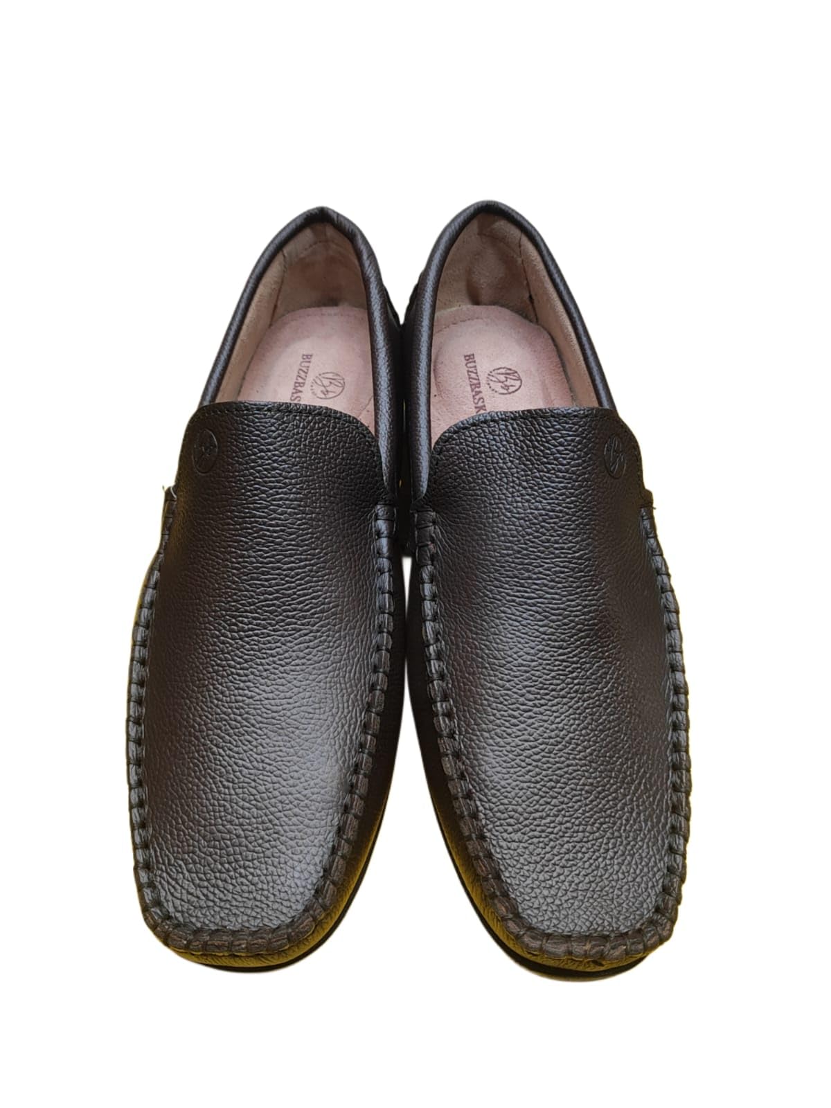 Men’s Leather Loafer Shoes Slip-On | Cushioned Insole, Lightweight Sole & Classic Stitching | Formal & Casual Footwear for Office (UK Footwear Size System, Adult, Men, Numeric, X-Narrow, 8)-image-22
