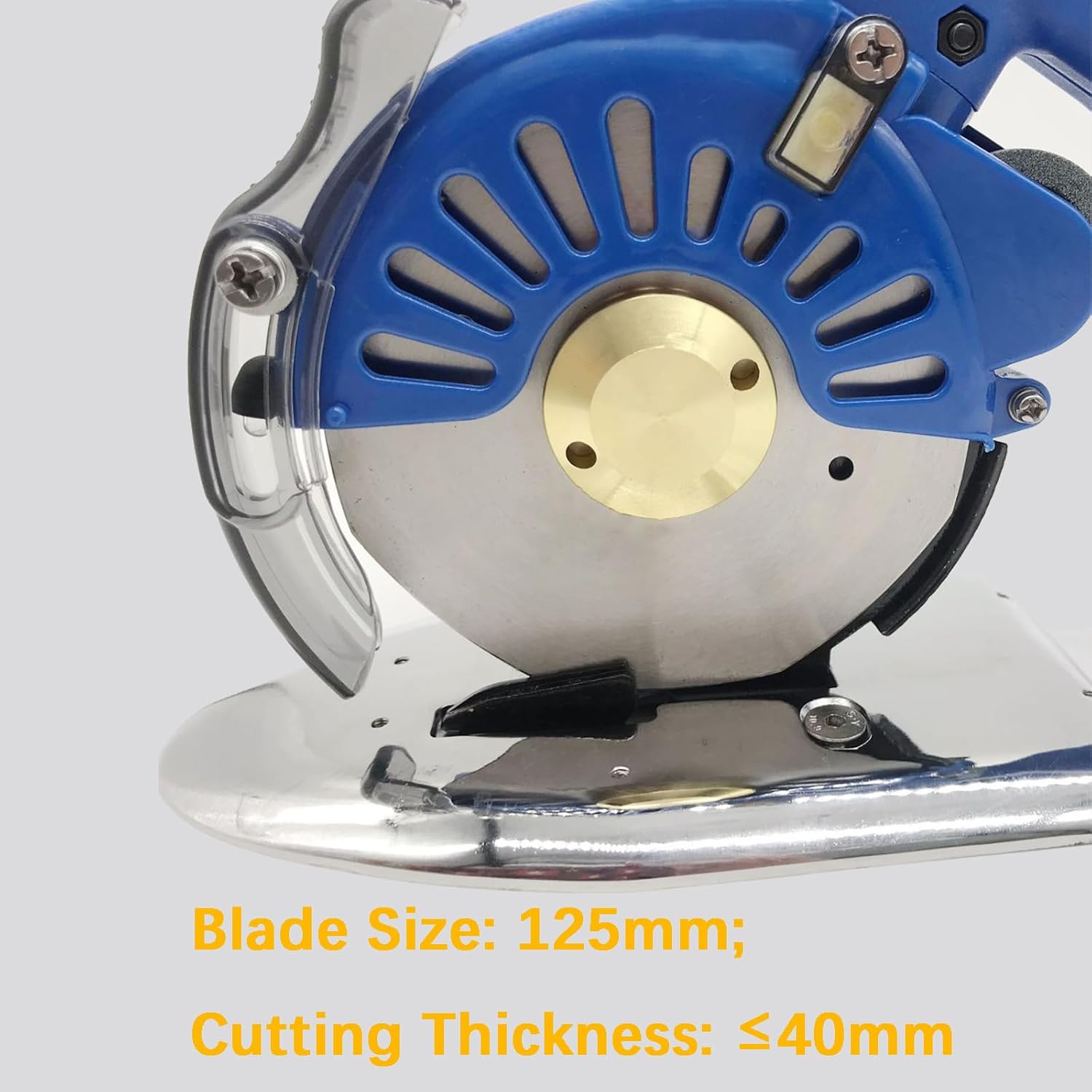 Portable Cordless Electric Rotary Cutter - Handheld Rechargeable Cutting Tool with 5 Adjustable Speeds, 100mm/110mm/125mm Blades, Cuts Fabric up to 40mm Thick