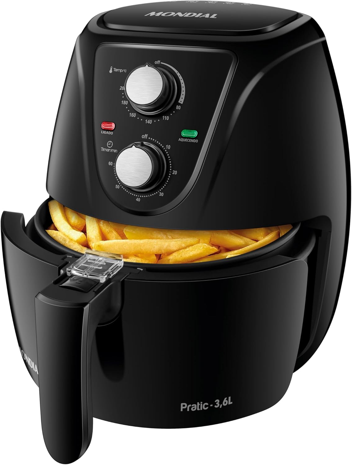 Fritadeira sem óleo 3,6L 1500W Preto 110V Pratic Mondial