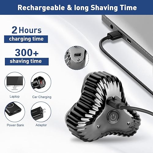 Miniatura 4 de Mini maquinilla de afeitar eléctrica para hombres, mini afeitadora mejorada 2023, afeitadora eléctrica portátil de tamaño de bolsillo, recargable