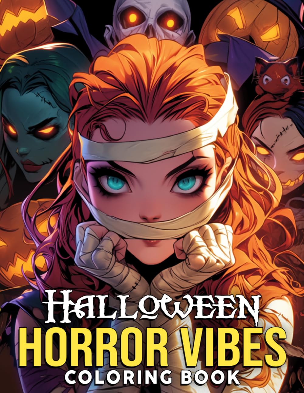 Halloween Horror Vibes Coloring Book: Dive into Spooky Thrills Coloring Pages with Eerie Scenes, Haunting Details, and Relaxing Designs for All Ages