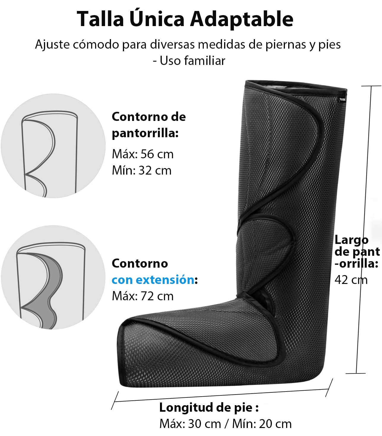FIT KING Presoterapia para Casa Masajeador de Piernas para el Dolor y la Circulación Botas de Presoterapia Máquina de Compresión de Piernas Masajea Ayuda con la Hinchazón y Alivia el Dolor