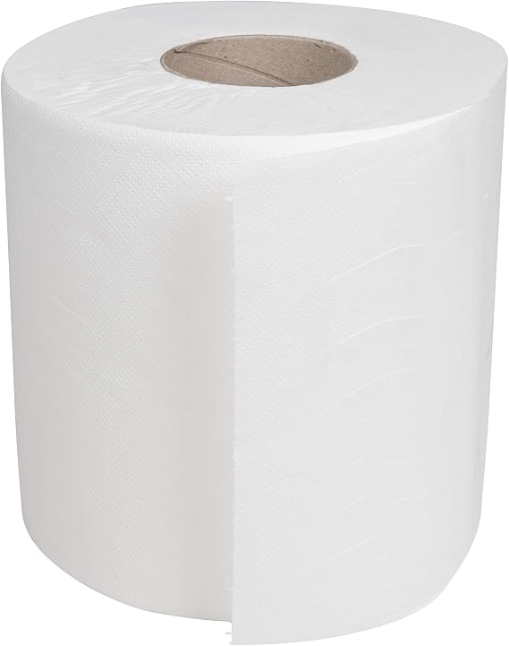 Blake & White 2 Ply Centrefeed White Tissue Rolls - Purely Smile 6 Pack, 400 Sheets Paper Towel Roll for Wiping Surfaces & Drying Hands - Strong & Ultra Absorbent Tissue Paper Roll - PS1215