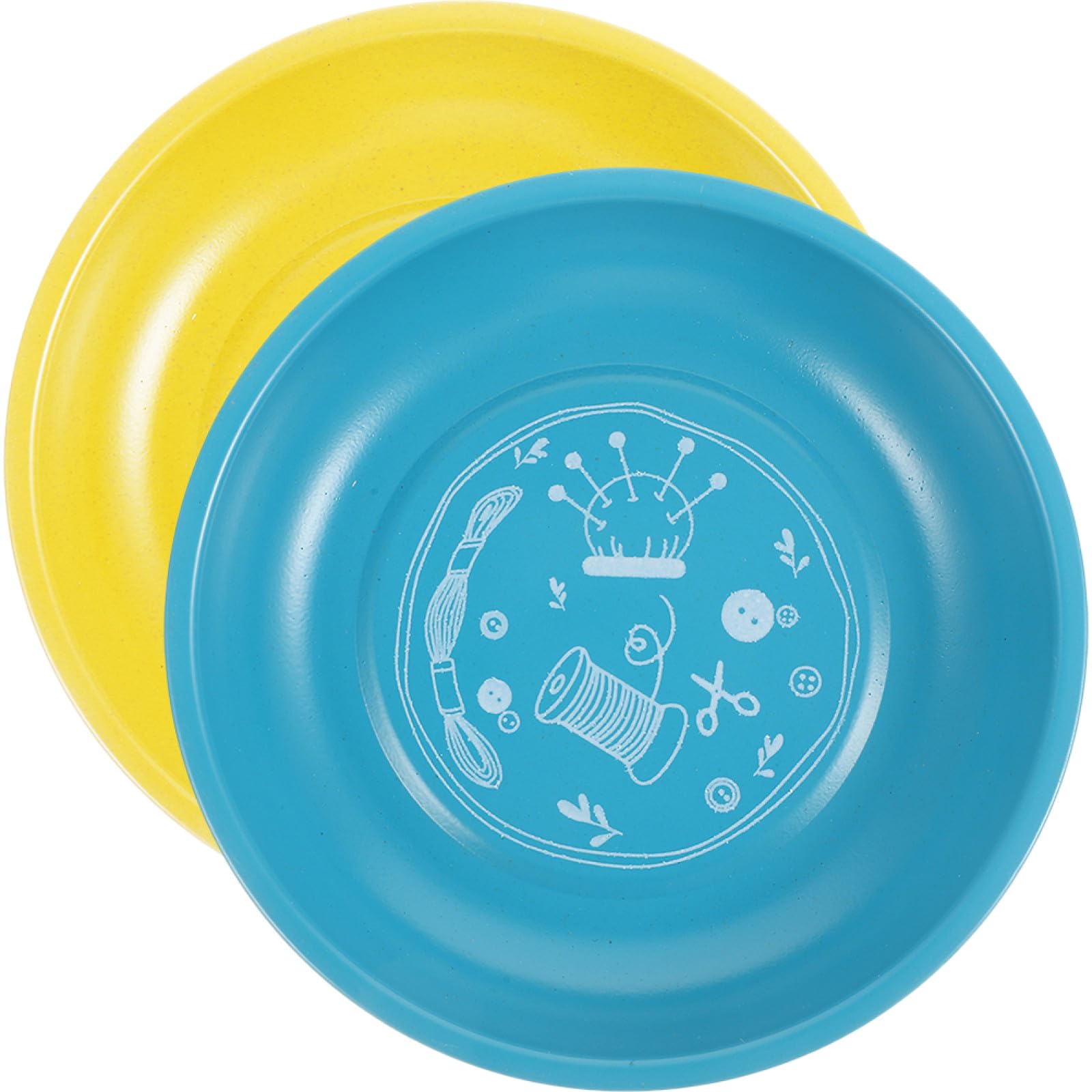 Operitacx 2pezzi Porta Spilli Magnetico in Metallo per Aghi da Cucito Vassoio Magnetico per Puntaspilli Forma Ciotola Organizzatore Stabile per Uso Domestico