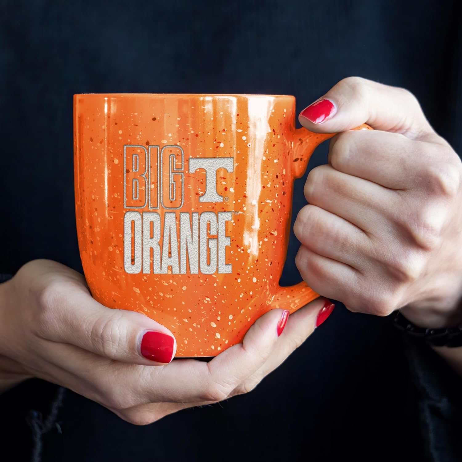 Rico Industries NCAA Team Slogans and Chants 16 oz Team Color Laser Engraved Speckled Ceramic Coffee Mug - Image 4