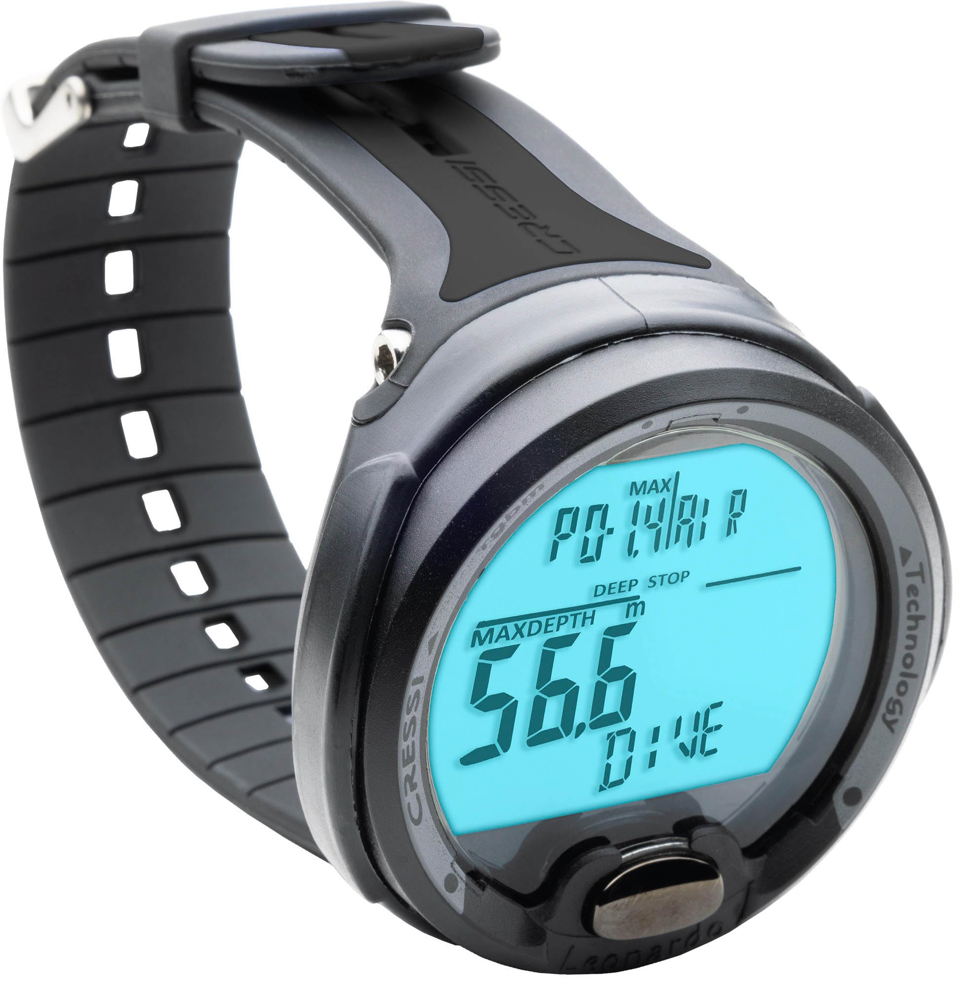 Cressi Leonardo Diving Computer Computer Subacqueo Aria/Nitrox, Modalita Profondimetro, Misura Unica, Unisex Adulto, Nero & Schermo Protettivo Per Diving Computer, Trasparente
