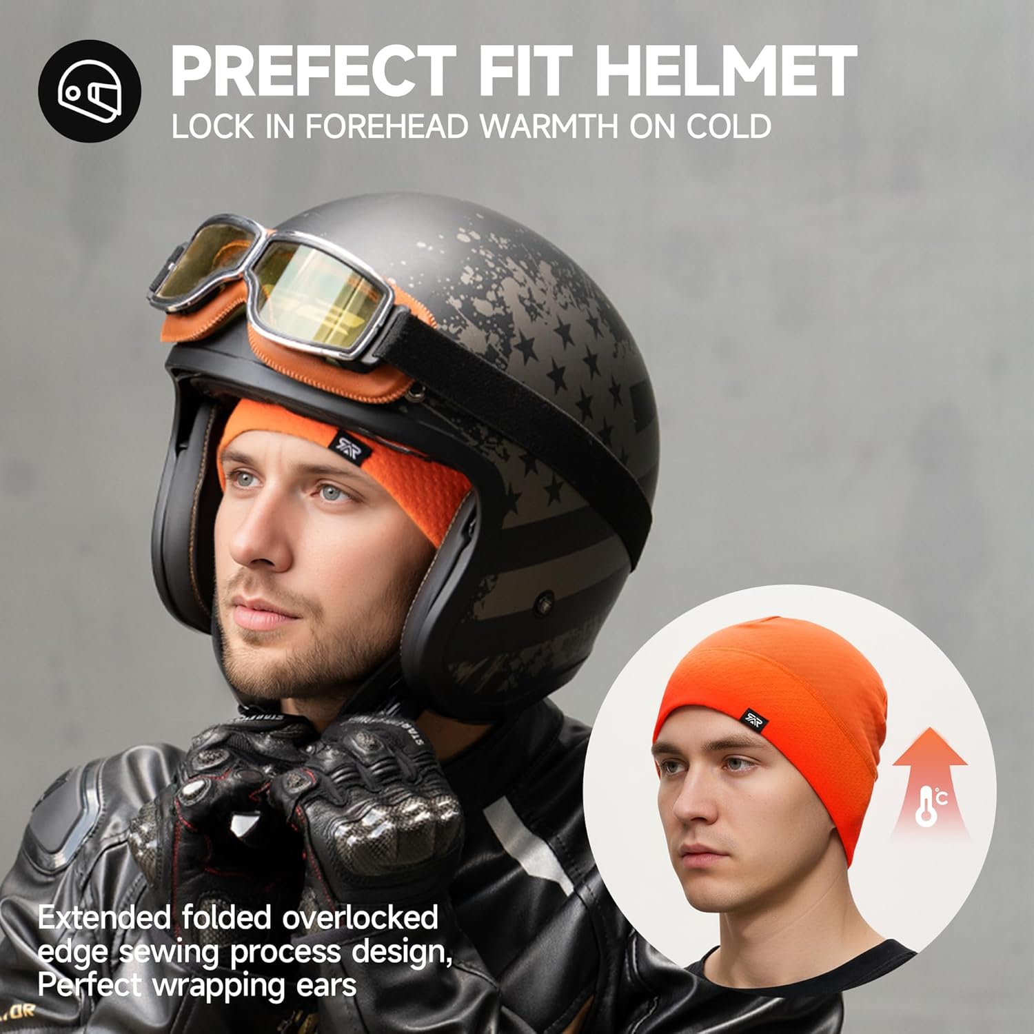 LONGLONG Warm Comfort Beanie Hats for Men & Women - Helmet Liner,Winter Soft Cycling Cap,Lightweight Warm Skull Cap - Image 4