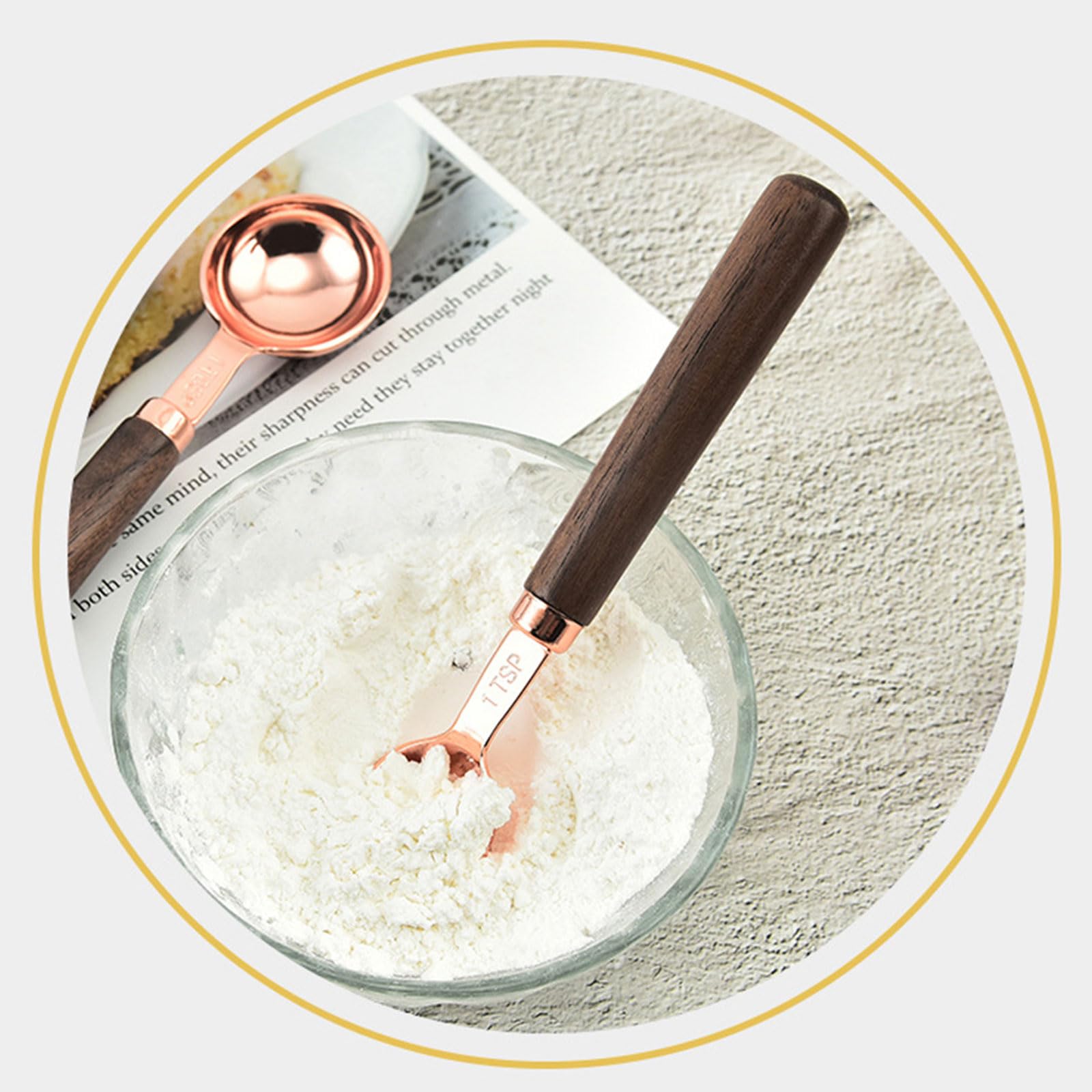 8 cucharadas pequeñas de acero inoxidable, cucharas medidoras de café de cocina, cucharas de metal, para té, azúcar, herramienta de cocina