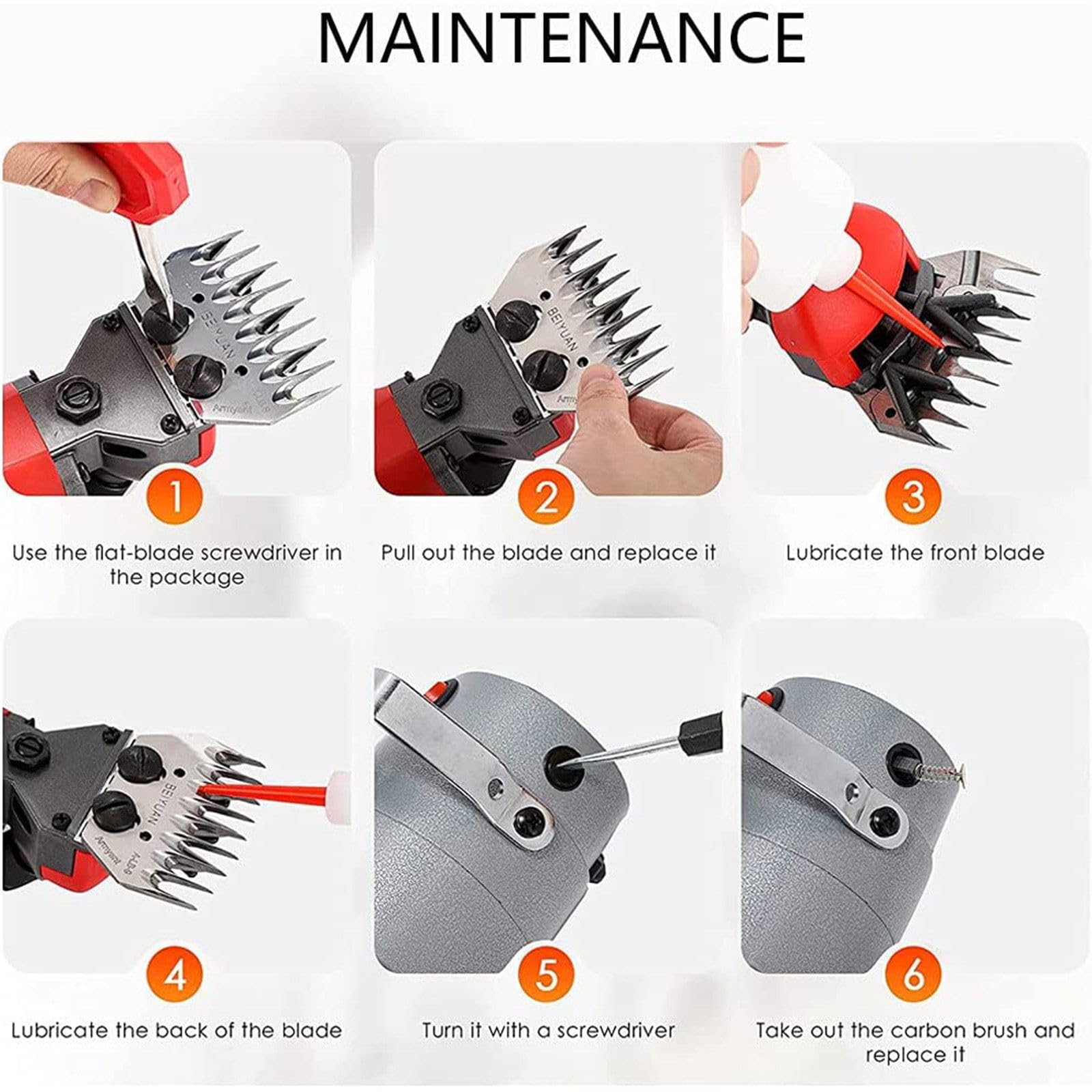 Tosatrice per Pecore Professionale 1000w Tosatrice per Toelettatura di Animali Resistente,per Radere La Lana di Pelliccia di Pecora,Capra,Bovino,Bestiame,Custodia per Il Trasporto Inclusa,Red