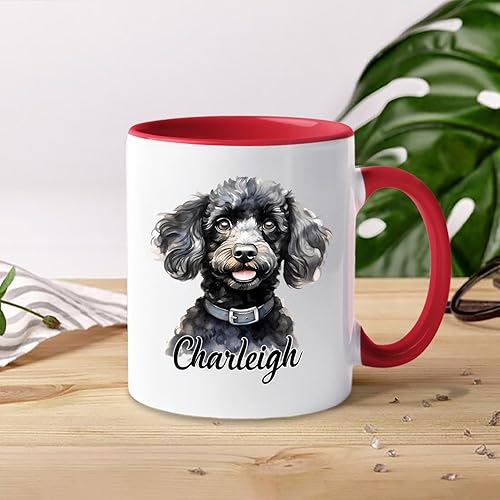 Vista 94 de Taza de café con nombre personalizado de pastor alemán, 11 15 onzas, taza de cerámica blanca de pastor alemán personalizado, regalos para hombres