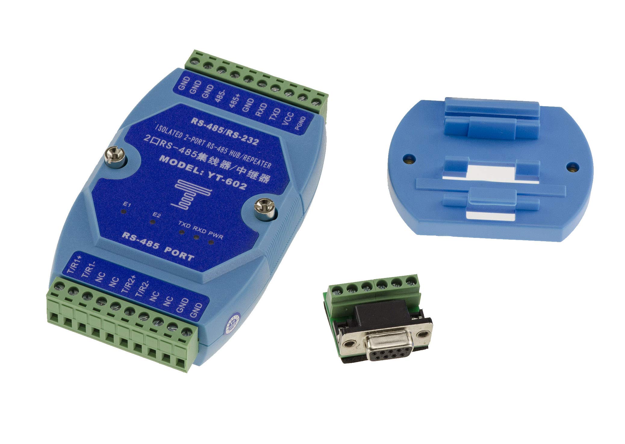 KALEA-INFORMATIQUE Convertidor de RS232 a dos puertos RS485 o concentrador de RS-485 a dos puertos RS-485. Con aislamiento fotoeléctrico. Convertidor de datos fotoeléctrico Hub RS-232 RS-485