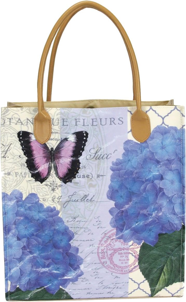 Modern Vintage Blue Hydrangea Tote Bag, Multi, One Size