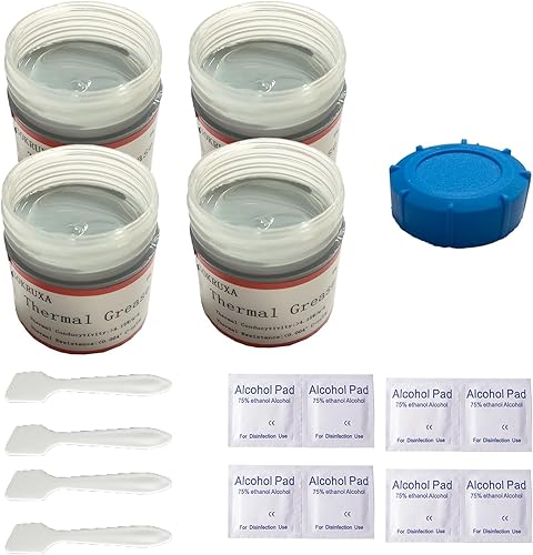 Pasta térmica de plata de 3.53 oz, grasa compuesta conductora térmica, kit de pasta térmica, pasta térmica de alto rendimiento para todos los