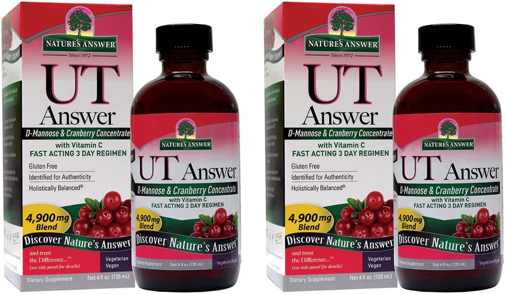 Urinary Tract Health | Fast Acting Three-Day Regimen | Cranberry Flavor Dietary Supplement | Alcohol-Free, Gluten-Free, Not Tested on Animals & Vegan 4oz (2 Pack)