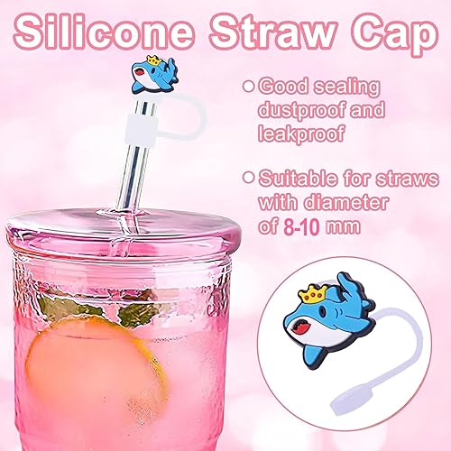 Miniatura 3 de Juego de gorras de paja de hierro para perro, compatible con copas Stanley, se adapta a popotes de 0.394 in, tapas de paja de cartón, fundas de paja