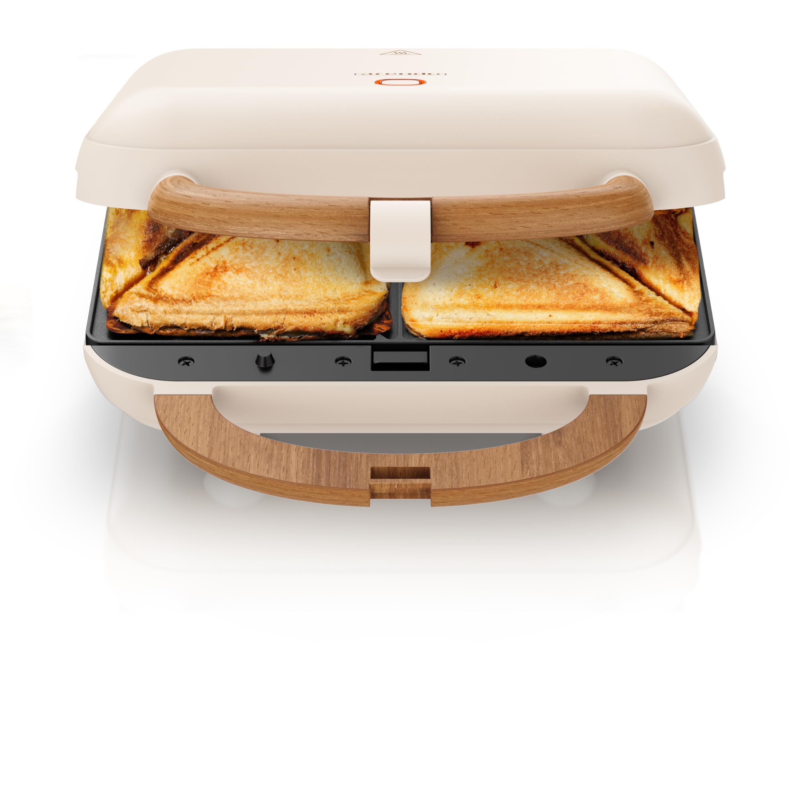 Arendo Sandwichmaker 3in1 Waffeleisen Kontaktgrill mit abnehmbaren Platten 2 Zonen Antihaftbeschichtung BPA frei Temperaturkontrolle
