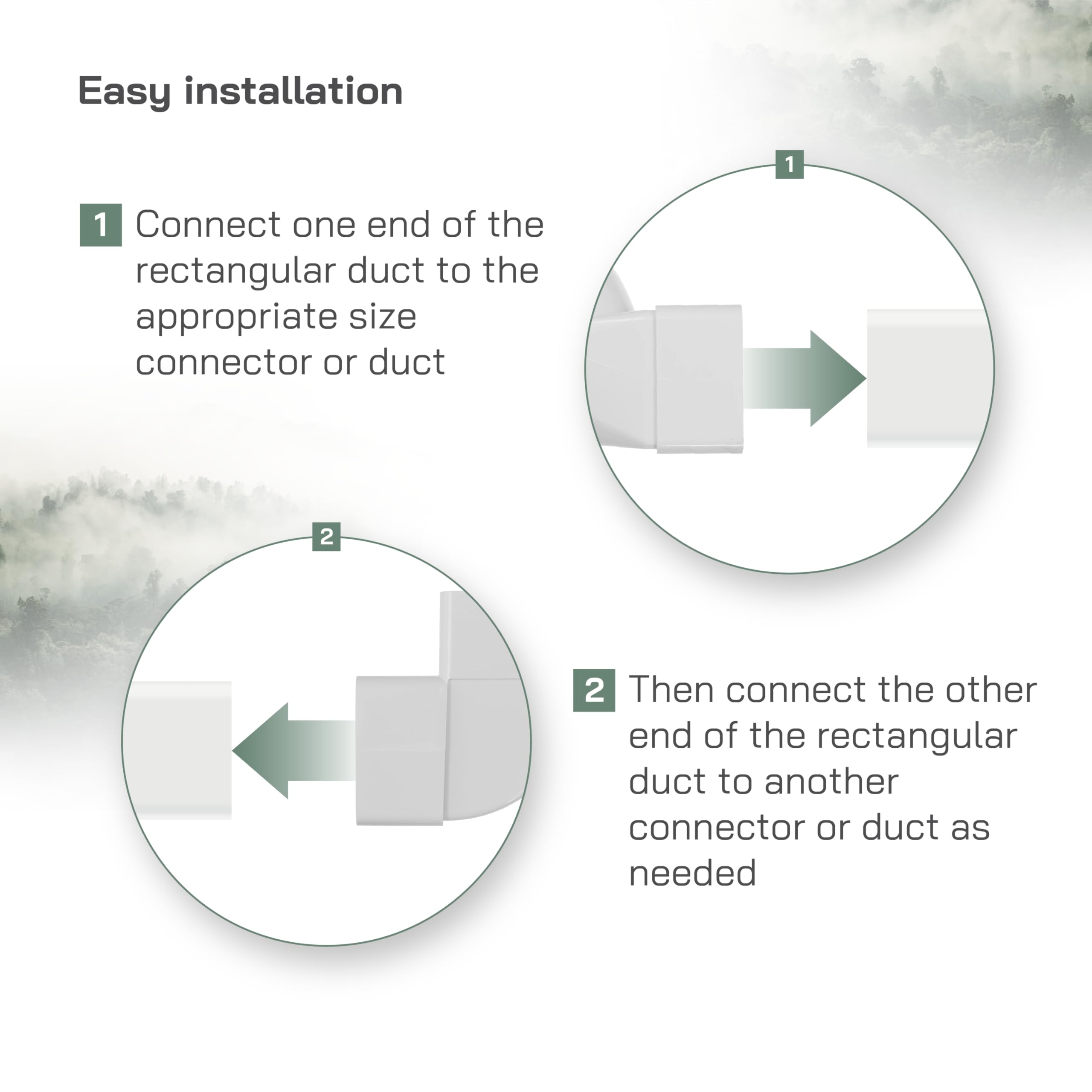 Vent Systems 220x90mm 1.5m Lang Flachkanal Rechteckiger Rohrverbinder für die Rohrverbindung, Abluftkanal oder Zuluftkanal. Lüftungssystem, Heizen, Kühlen. 220 x 90 mm - 150 cm