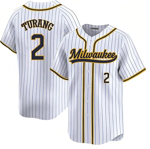Vista 25 de Camiseta cosida de béisbol Milwaukee personalizada para hombres/mujeres/jóvenes para fanáticos de los deportes Milwaukee-10#navy
