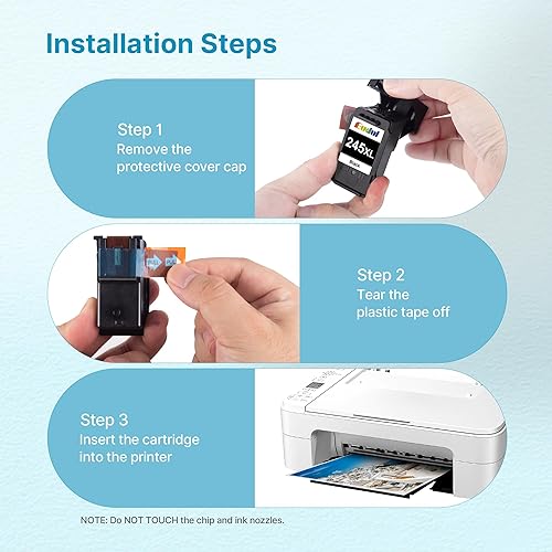 Miniatura 6 de 245XL - Cartucho de tinta de repuesto para Canon 245XL 246XL, paquete combinado de alta capacidad para tinta Canon 245 y 246, funciona con Pixma