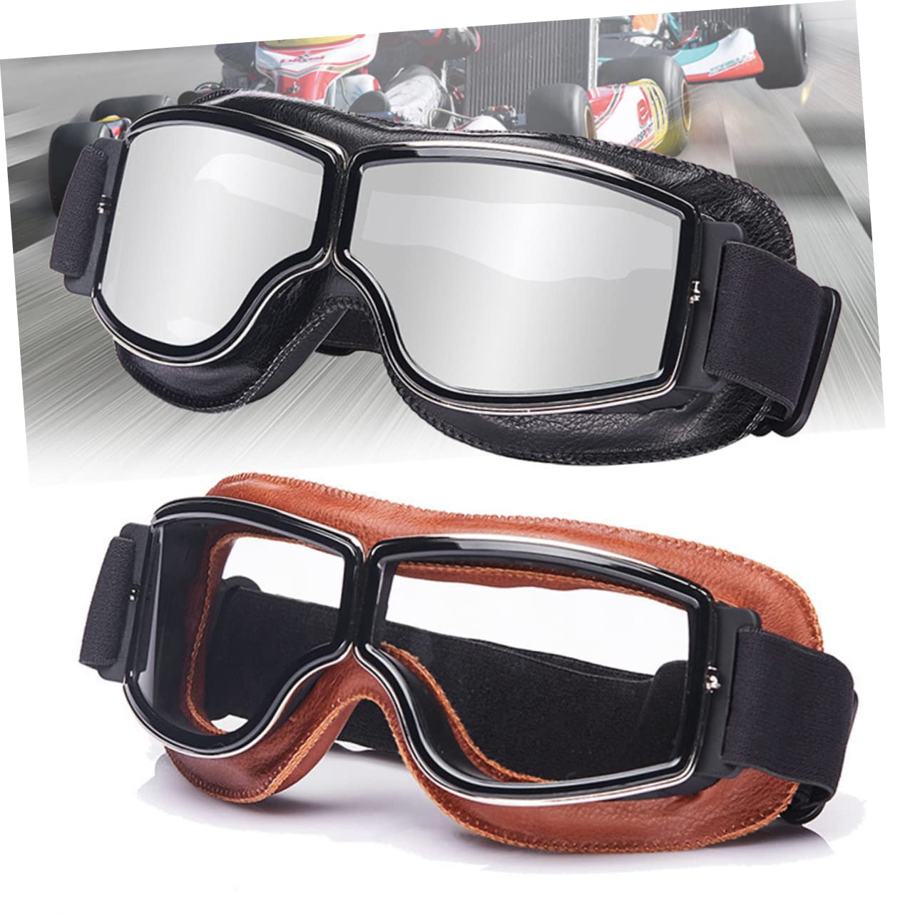 INOOMP 3 Pezzi Snowboard Sci Per Uomo Donna Occhiali Da Equitazione Fascia Elastica Uv400 Montatura Nera Occhiali Da Sport Sulla Neve