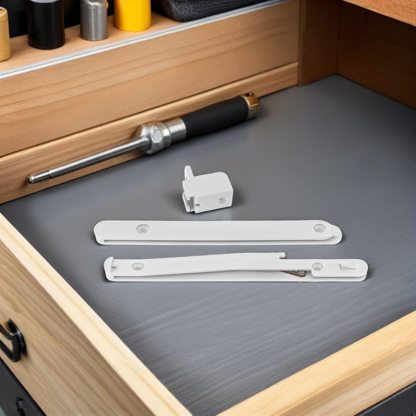 Levemolo Juego de Conectores Ajustables Herrajes de Plástico y Acero para Montaje Seguro y Elevación Suave para Riel de Cuna y Muebles en Reparaciones y Ensamblaje