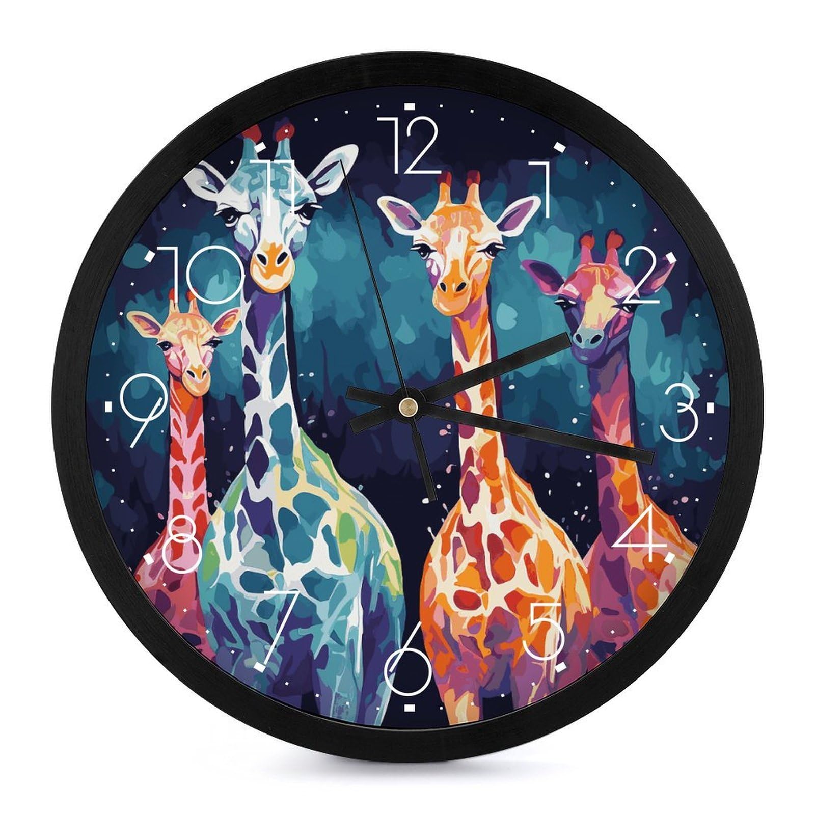 Horloge murale ronde blanche silencieuse 25 cm à quartz pour salle de bain et salle de classe