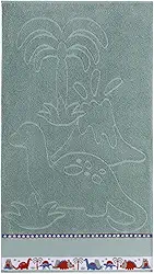 Toalha de Banho Infantil 1,20m x 0,68m Algodão Tecido Grosso Verde