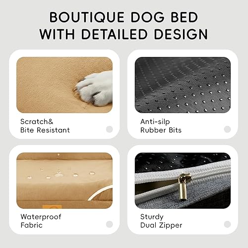 Miniatura 6 de Homemate Camas para perros de tamaño grande 36 x 27 pulgadas, cama ortopédica para perros grandes, cama XL para mascotas, gatos, suministros de sofá