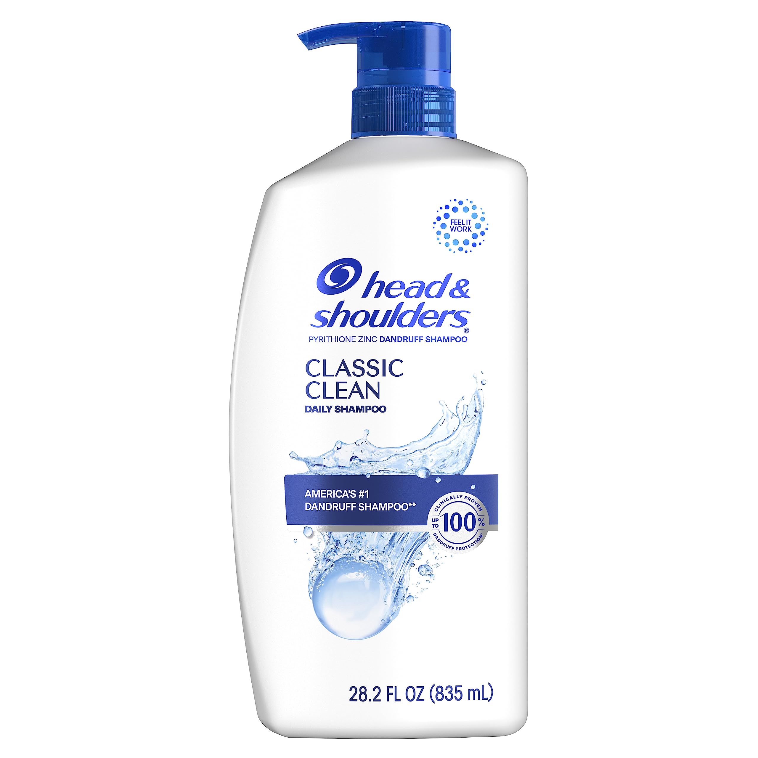 Head and Shoulders Dandruff Shampoo, Anti-Dandruff Treatment, Classic Clean for Daily Use, Paraben Free, 28.2 oz