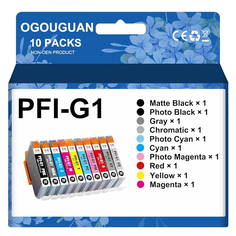 PFI-G1 10色セット x 3セット 純正】キヤノンプリンター用 インクタンク 【ワンクリック